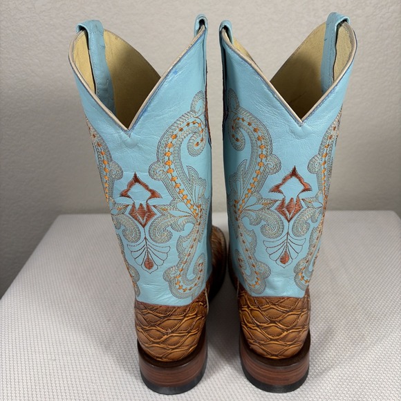 Ferrini Mens Print Cognac Leather Cowboy Boots Style: 9239302080B XCELL - Picture 3 of 15